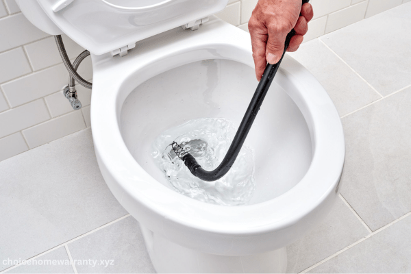 unclog a toilet with a drain snake