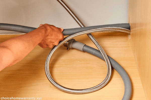 Clean a dishwasher drain hose 